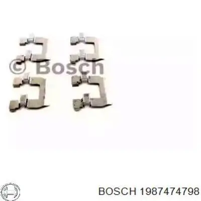 Комплект пружинок крепления дисковых колодок передних 1987474798 Bosch