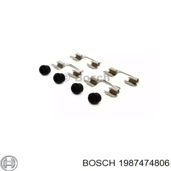 Комплект пружинок крепления дисковых колодок передних 1987474806 Bosch