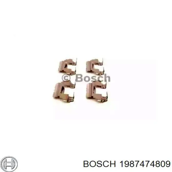 1987474809 Bosch kit de molas de fixação de sapatas de disco dianteiras