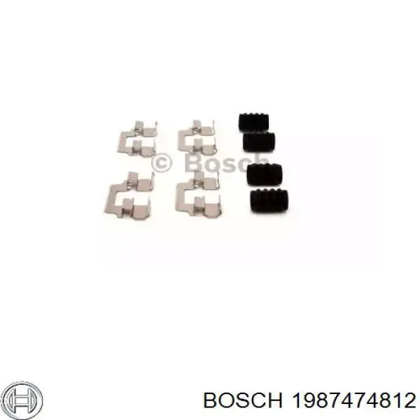 Купить 1987474812 Bosch Комплект пружинок крепления дисковых колодок задних