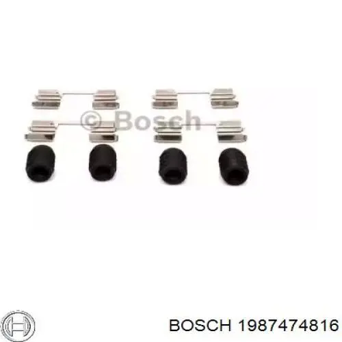 Купить 1987474816 Bosch Комплект пружинок крепления дисковых колодок задних