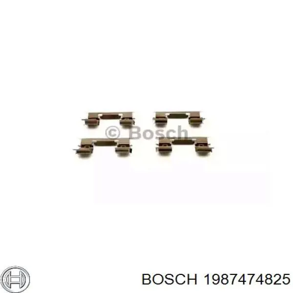 Комплект пружинок крепления передних дисковых колодок Bosch 1987474825