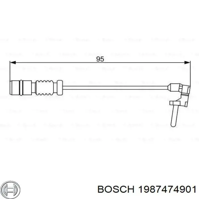 1987474901 Bosch датчик износа тормозных колодок передний