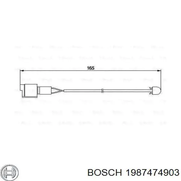 Датчик износа тормозных колодок передний 1987474903 Bosch