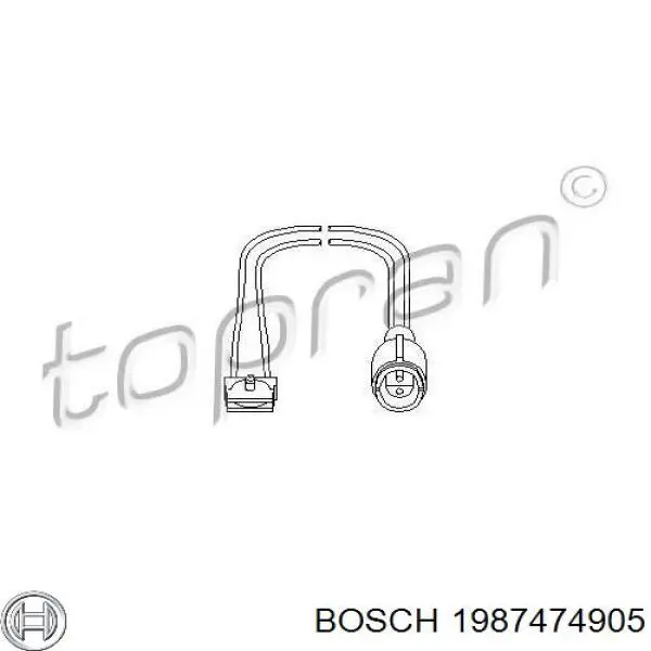1987474905 Bosch датчик износа тормозных колодок передний