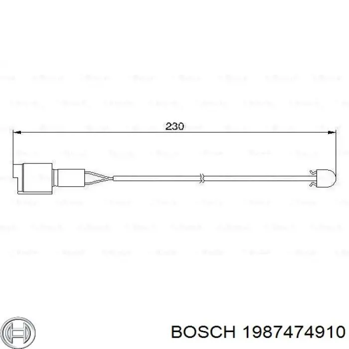 Датчик износа тормозных колодок задний 1987474910 Bosch