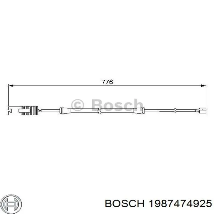 1987474925 Bosch датчик износа тормозных колодок передний