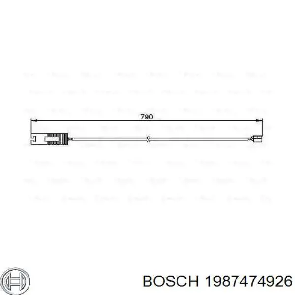 1987474926 Bosch датчик износа тормозных колодок задний