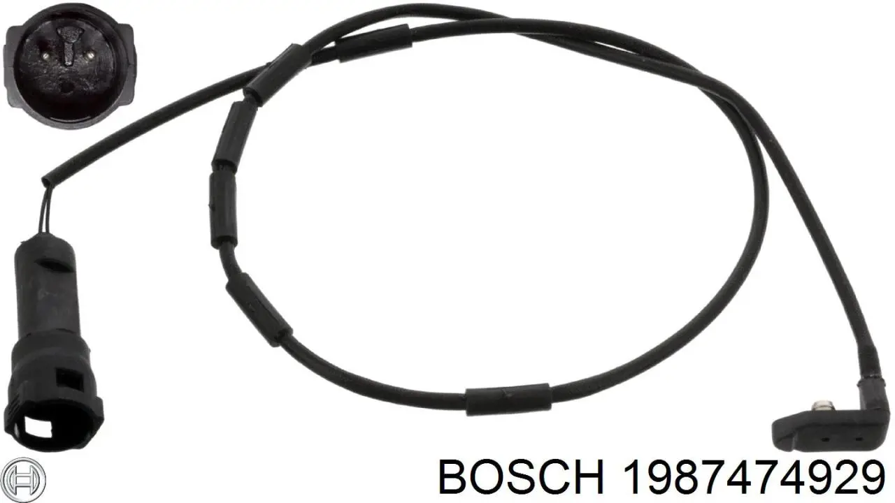 Contacto de aviso, desgaste de los frenos 1987474929 Bosch