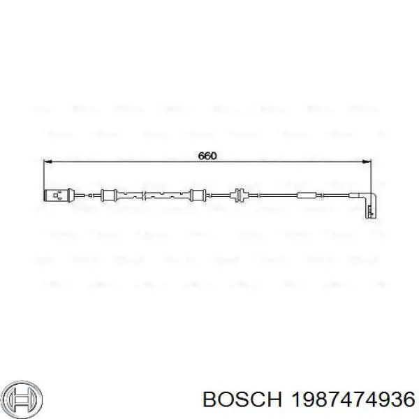 1987474936 Bosch датчик износа тормозных колодок передний