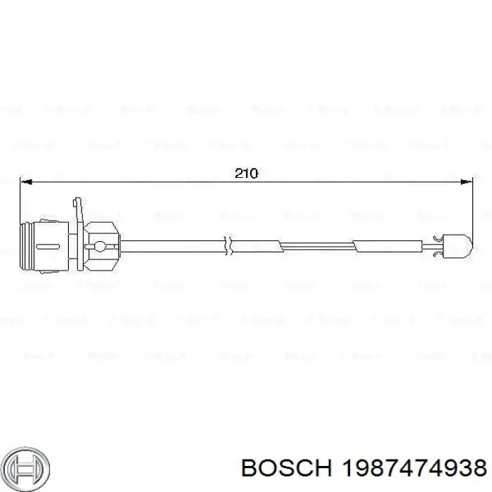1987474938 Bosch датчик износа тормозных колодок передний