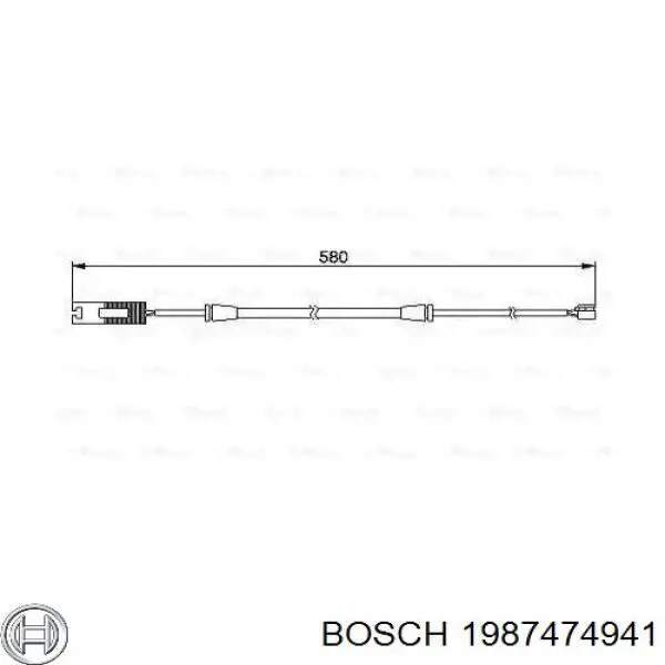 Датчик износа тормозных колодок передний 1987474941 Bosch