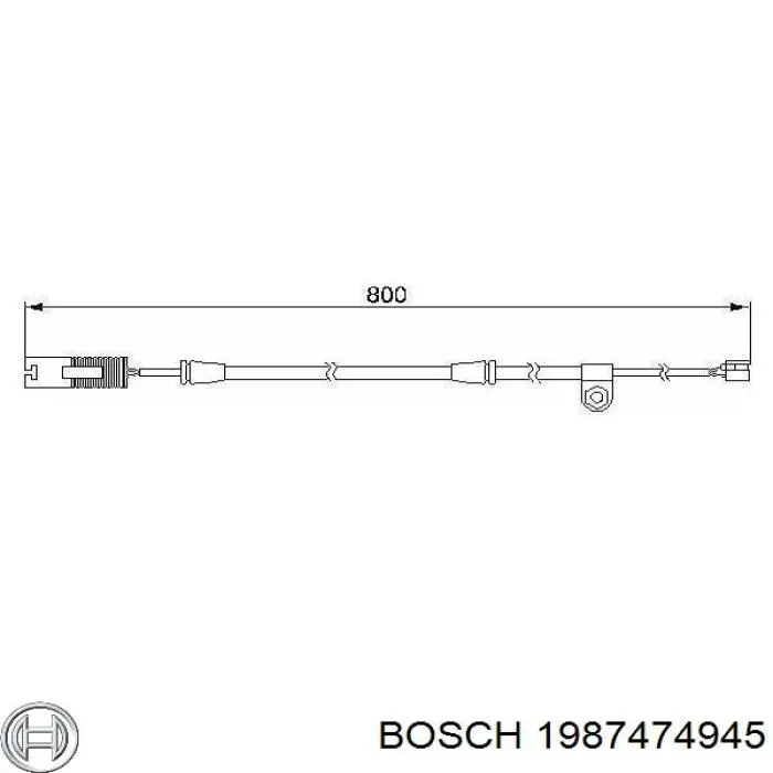 1987474945 Bosch датчик износа тормозных колодок передний