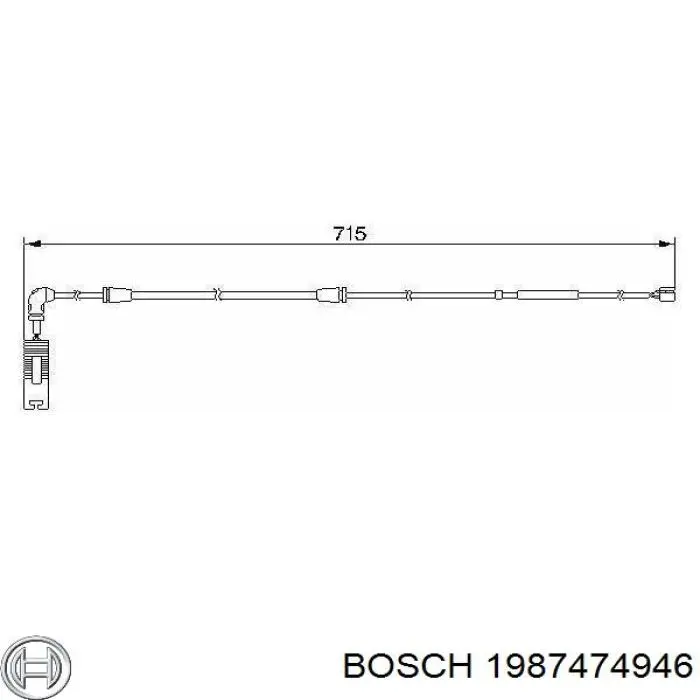 1987474946 Bosch датчик износа тормозных колодок задний