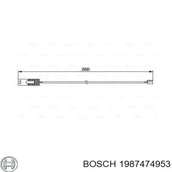 Датчик износа тормозных колодок задний BOSCH 1987474953