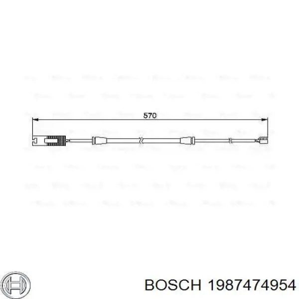 1987474954 Bosch датчик износа тормозных колодок передний