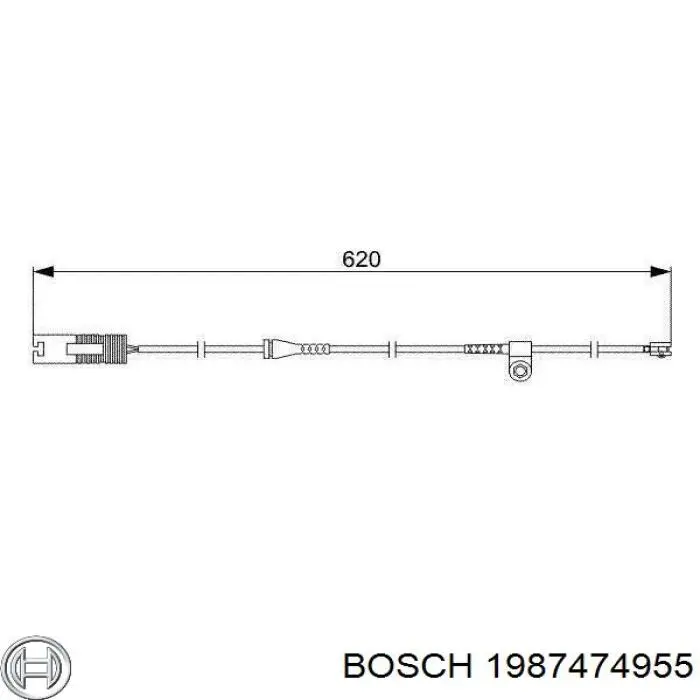 Датчик износа тормозных колодок задний 1987474955 Bosch