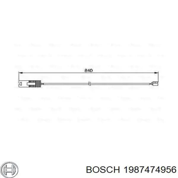 Датчик износа тормозных колодок задний 1987474956 Bosch