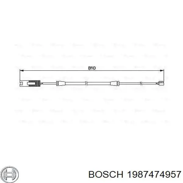 1987474957 Bosch датчик износа тормозных колодок передний