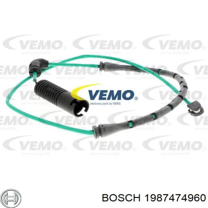 Датчик износа тормозных колодок передний 1987474960 Bosch