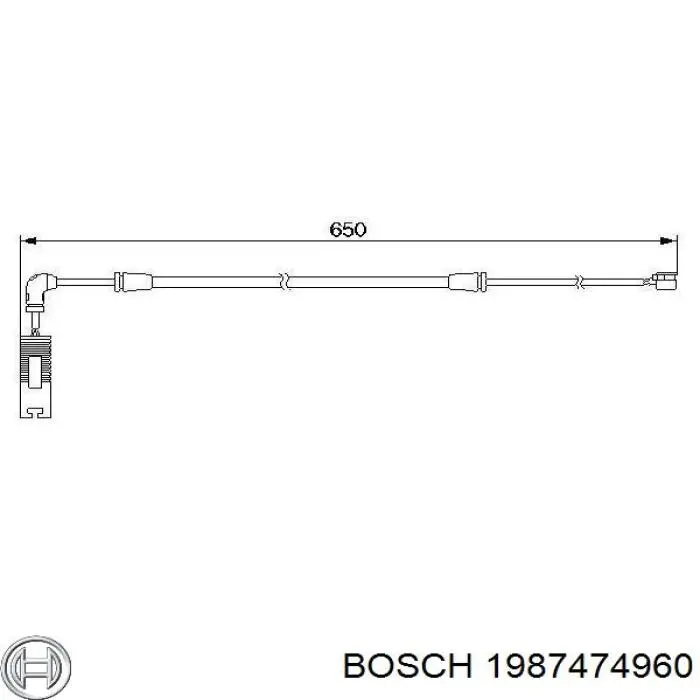 1987474960 Bosch датчик износа тормозных колодок передний
