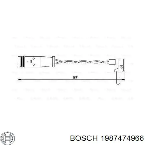 Датчик износа тормозных колодок задний 1987474966 Bosch