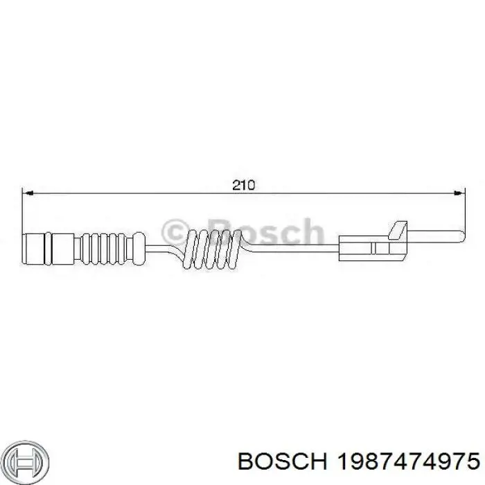 Сигнализатор износ тормозных колодок Bosch 1987474975 цена, от 2.53 USD