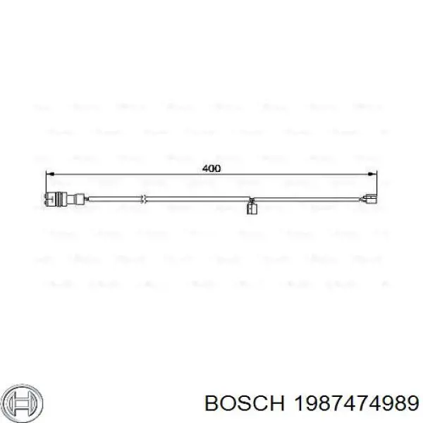 Датчик износа тормозных колодок передний 1987474989 Bosch