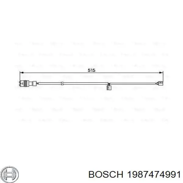 Датчик износа тормозных колодок передний 1987474991 Bosch