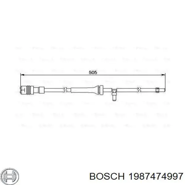 Датчик износа тормозных колодок передний 1987474997 Bosch