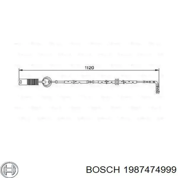 Датчик износа тормозных колодок передний 1987474999 Bosch