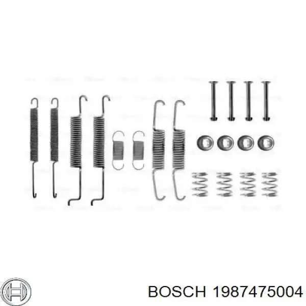 Kit de montaje, zapatas de freno traseras 1987475004 Bosch