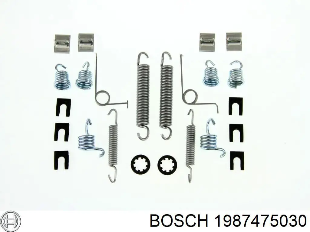 Установочный комплект задних барабанных колодок Bosch 1987475030 цена, от 5.89 USD