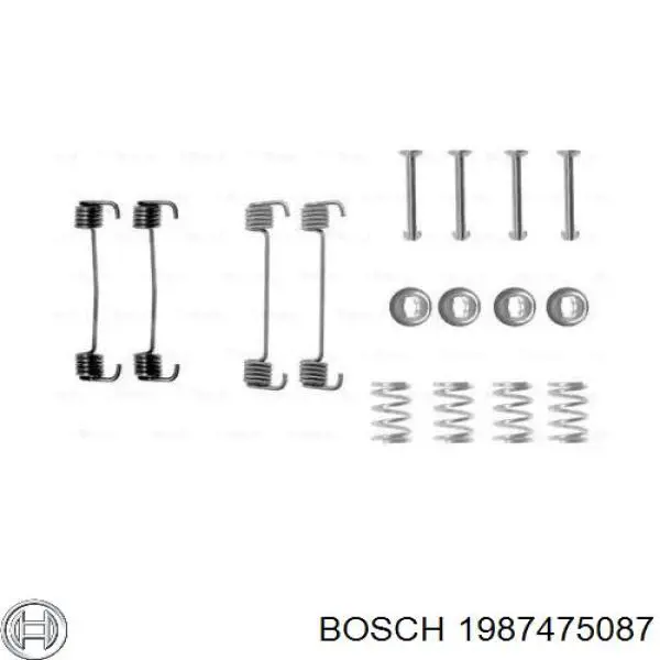 Монтажный комплект задних барабанных колодок 1987475087 Bosch