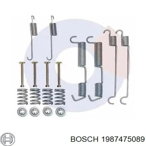 1987475089 Bosch ремкомплект тормозных колодок
