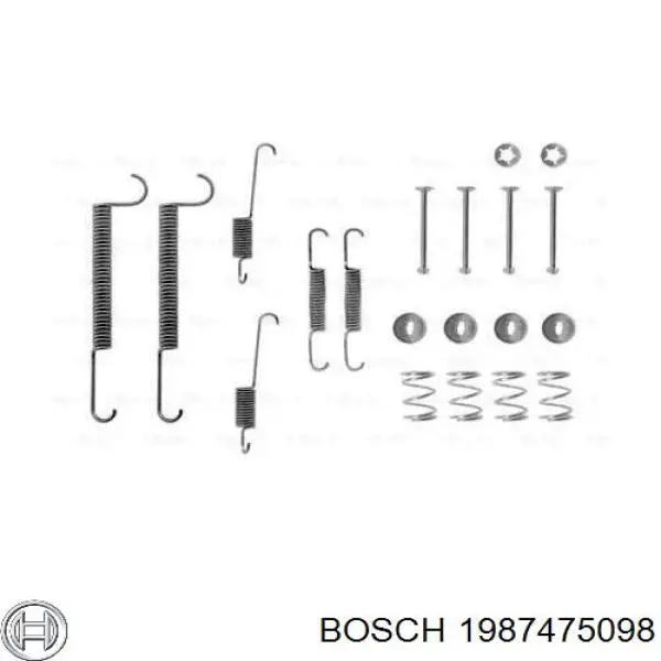 1987475098 Bosch Комплект монтажный задних барабанных колодок