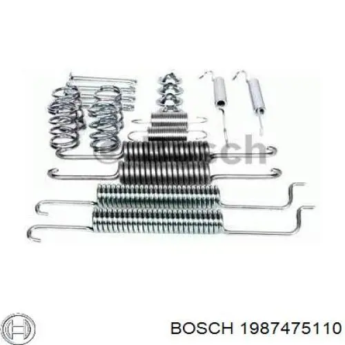 Установочный комплект задних барабанных колодок Bosch 1987475110 цена, от 6.83 USD