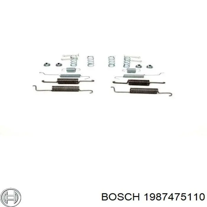 Kit de montaje, zapatas de freno traseras 1987475110 Bosch