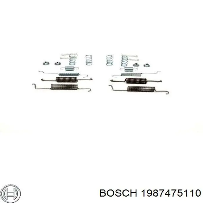 Монтажний комплект задніх барабанних колодок 1987475110 Bosch