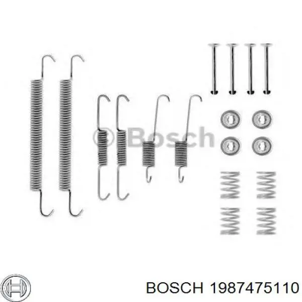 1987475110 Bosch Комплект монтажный задних барабанных колодок