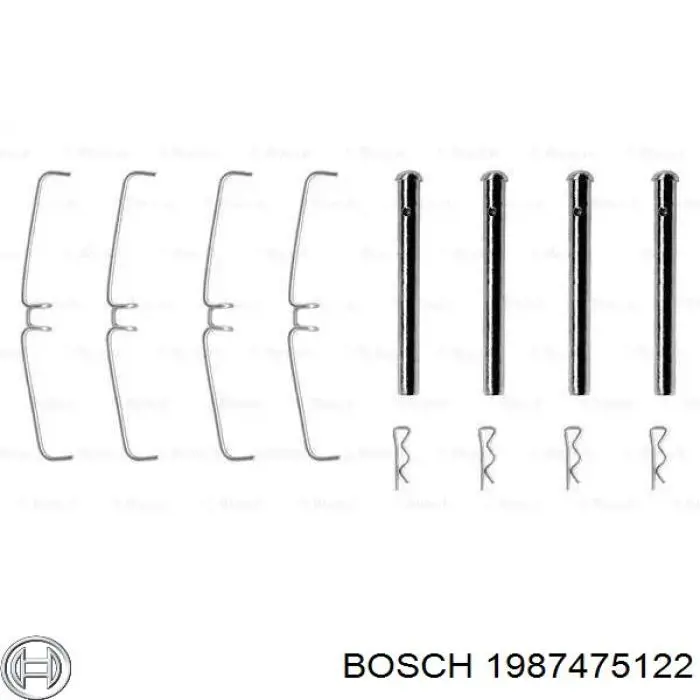 Монтажный комплект задних барабанных колодок 1987475122 Bosch