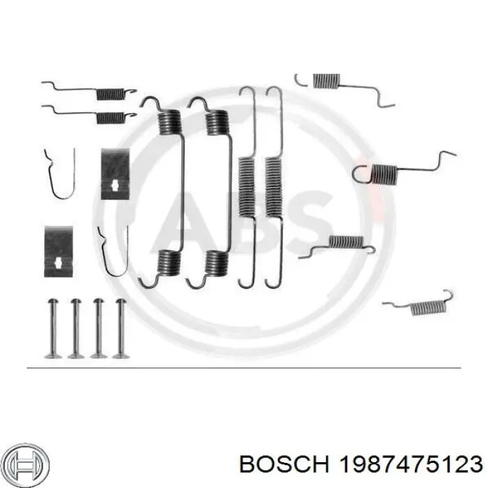 Ремкомплект тормозных колодок 1987475123 Bosch