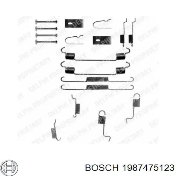 Juego de reparación, pastillas de frenos 1987475123 Bosch