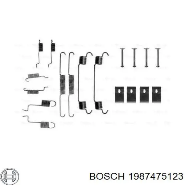 Купить 1987475123 Bosch Ремкомплект тормозных колодок
