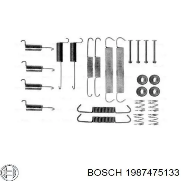 Монтажный комплект задних барабанных колодок 1987475133 Bosch