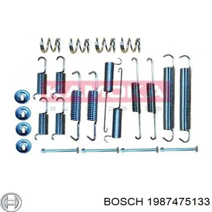 Kit de montaje, zapatas de freno traseras 1987475133 Bosch