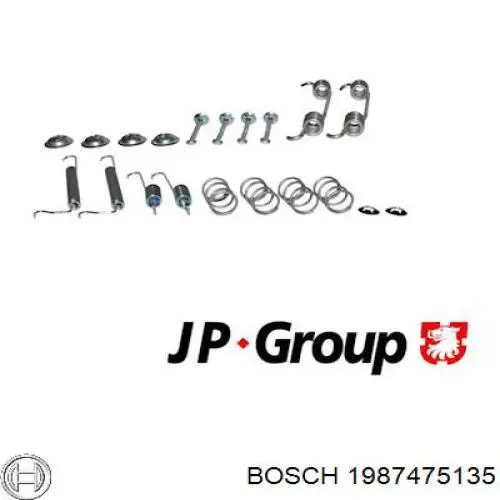 Монтажный комплект задних барабанных колодок 1987475135 Bosch