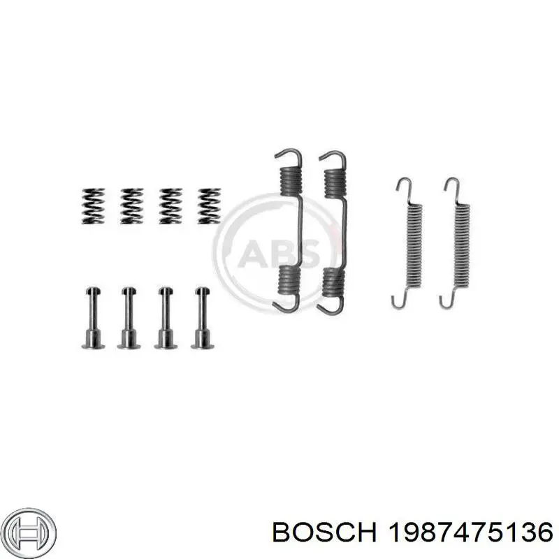 Ремкомплект тормозных колодок Bosch 1987475136