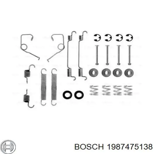 Монтажный комплект задних барабанных колодок 1987475138 Bosch