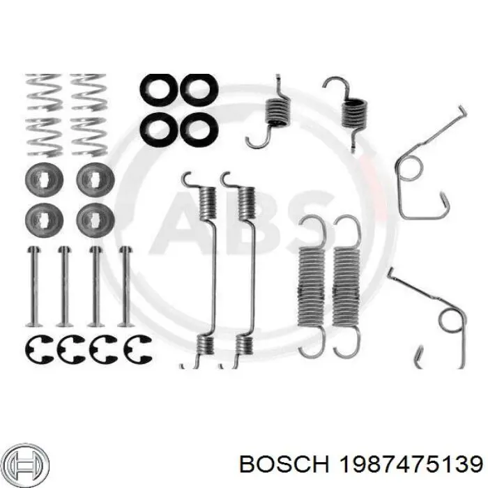 Ремкомплект тормозных колодок Bosch 1987475139